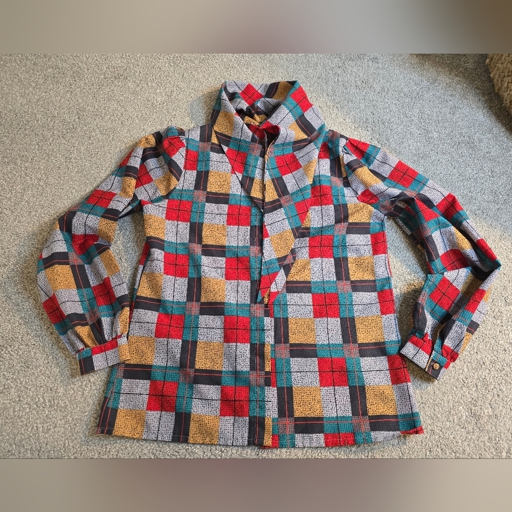 Alice Stuart Blouse Vintage Colorful Fall